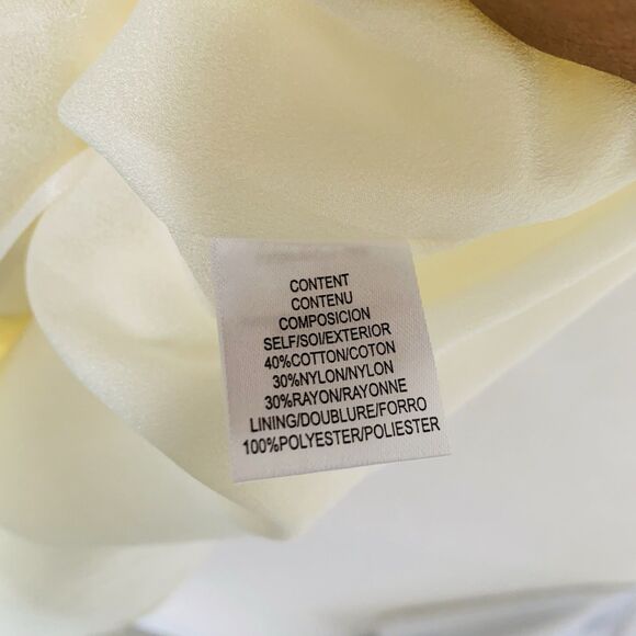 NWT WAYF Dress Plaza Mini Cutout Women M Ivory Lace Overlay Puff Bridal Wedding - Picture 12 of 12